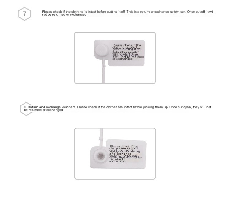 Disposable shoes and clothing anti-theft buckle anti-return tag plastic seal anti-disassembly anti-drop anti-adjustment buckle anti-counterfeiting