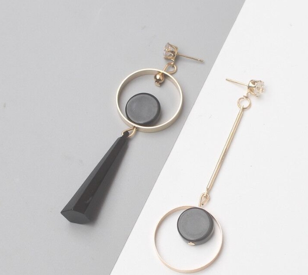 Gold and Silver Geometric Earrings