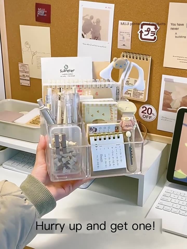 Desktop Organizer - Light Gray