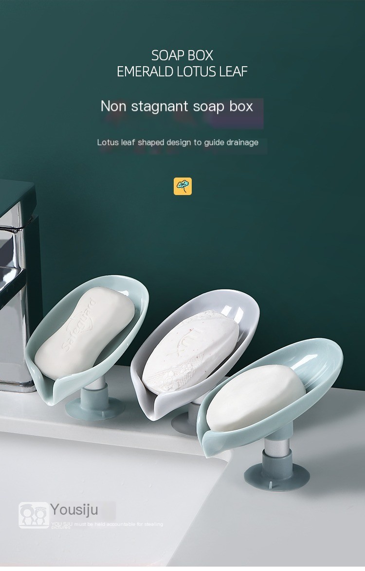 Creative Leaf-Shaped Soap Box - Green