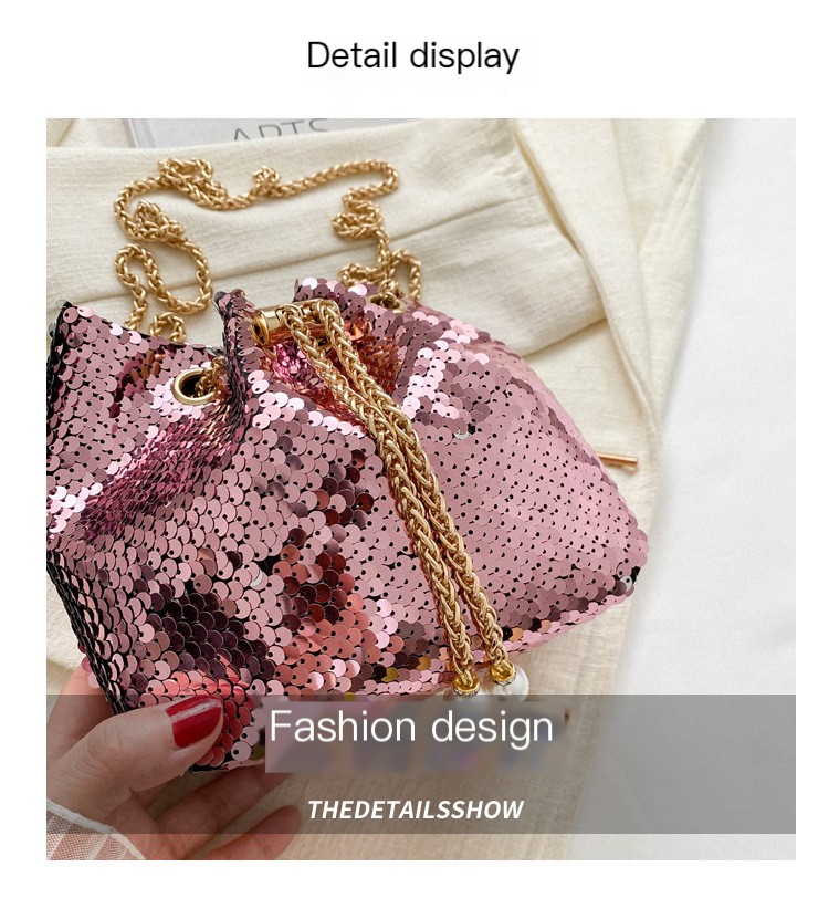 Women Bucket Shoulder Bag - Silver