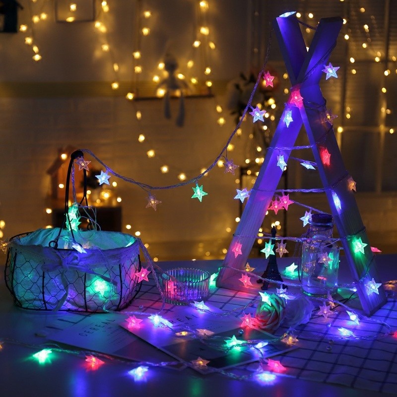 Room layout led lantern flashing string lights starry image