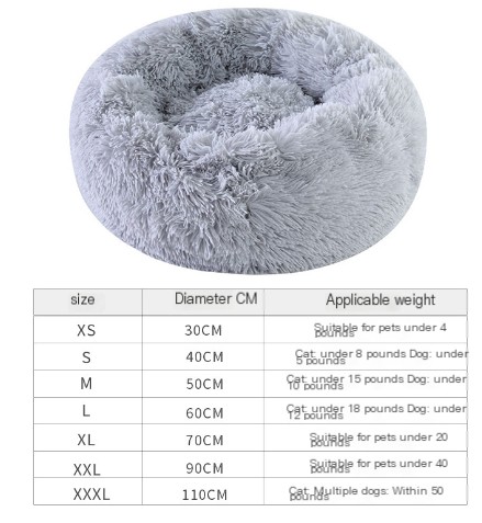 Round Plush Pet Nest