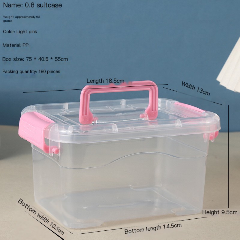 Aqua Fairy Storage Box in transparent light pink