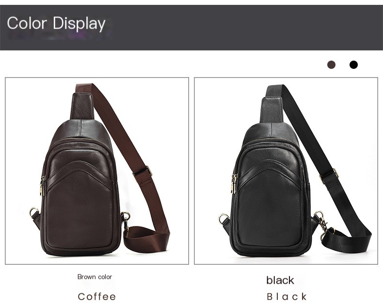 Fashion Men's Chest Leather Messenger Bag - Image 1