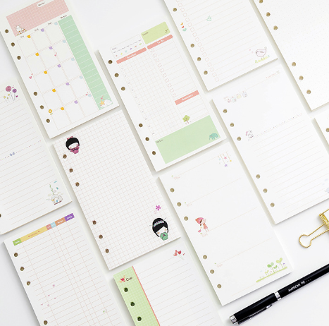Cartoon 6-Hole Notebook