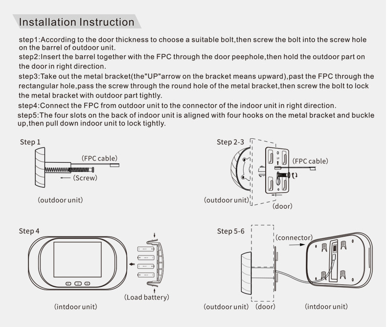 Smart Cat-Eye Video Doorbell - Silver