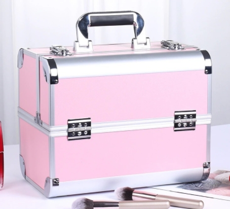 makeup case silver