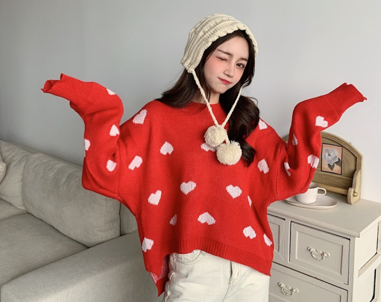 Heart Knit Sweater Image 4
