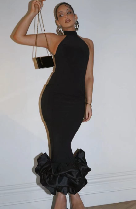 Elegant Sleeveless Cascading Skirt Party Dress 3