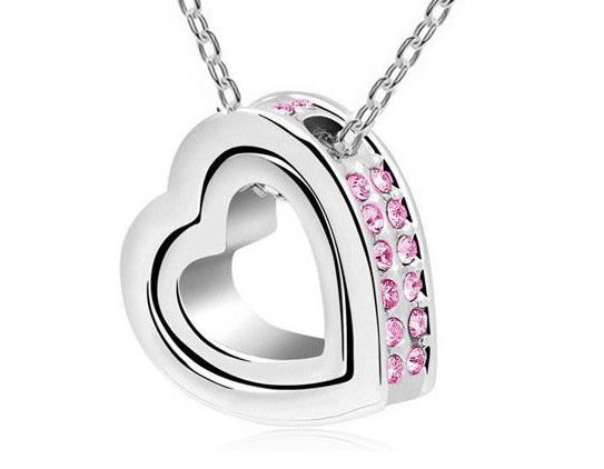 Double Heart Necklace Image 2