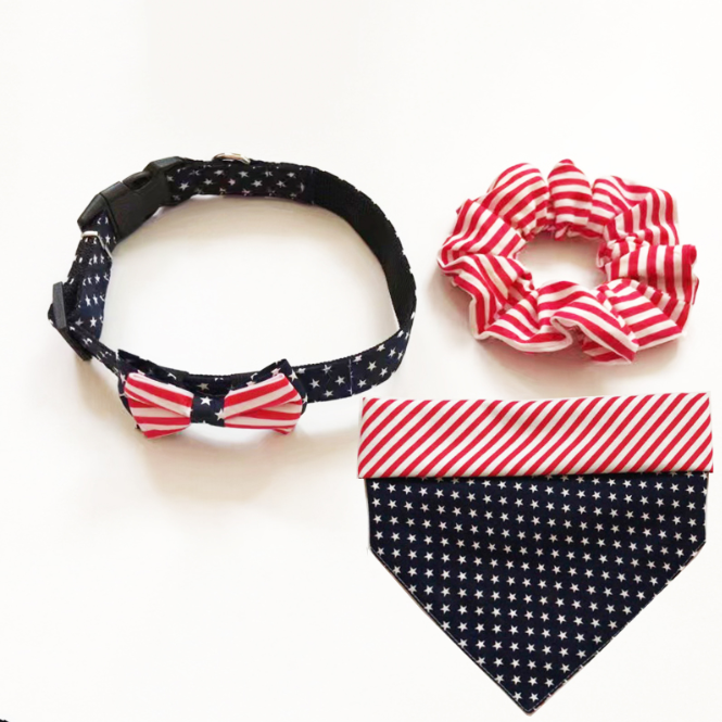 Triangle Collar Owner's Hair Tie Headdress 1