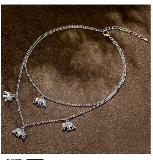 Elephant Multi-Layer Necklace Image 1