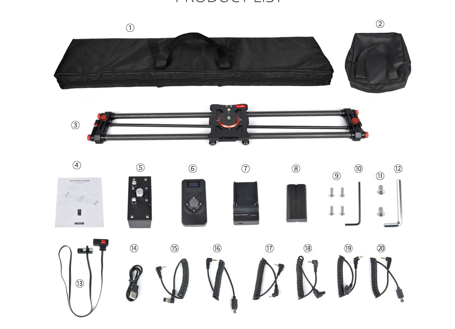 80CM Carbon Fiber Electric Follow Focus Track
