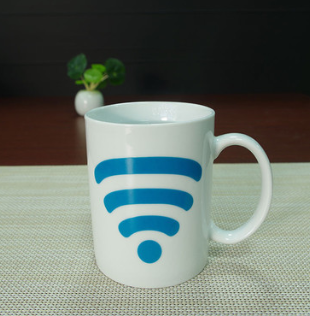 WIFI Signal Color Changing Mug in action
