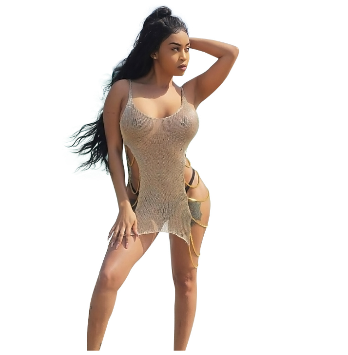 Strap Chain Beach Dress 1