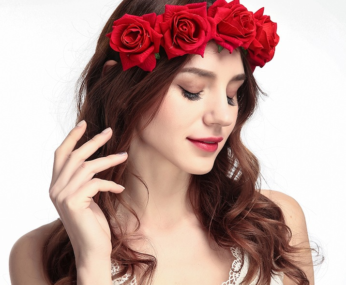Rose Flower Headband Image 6