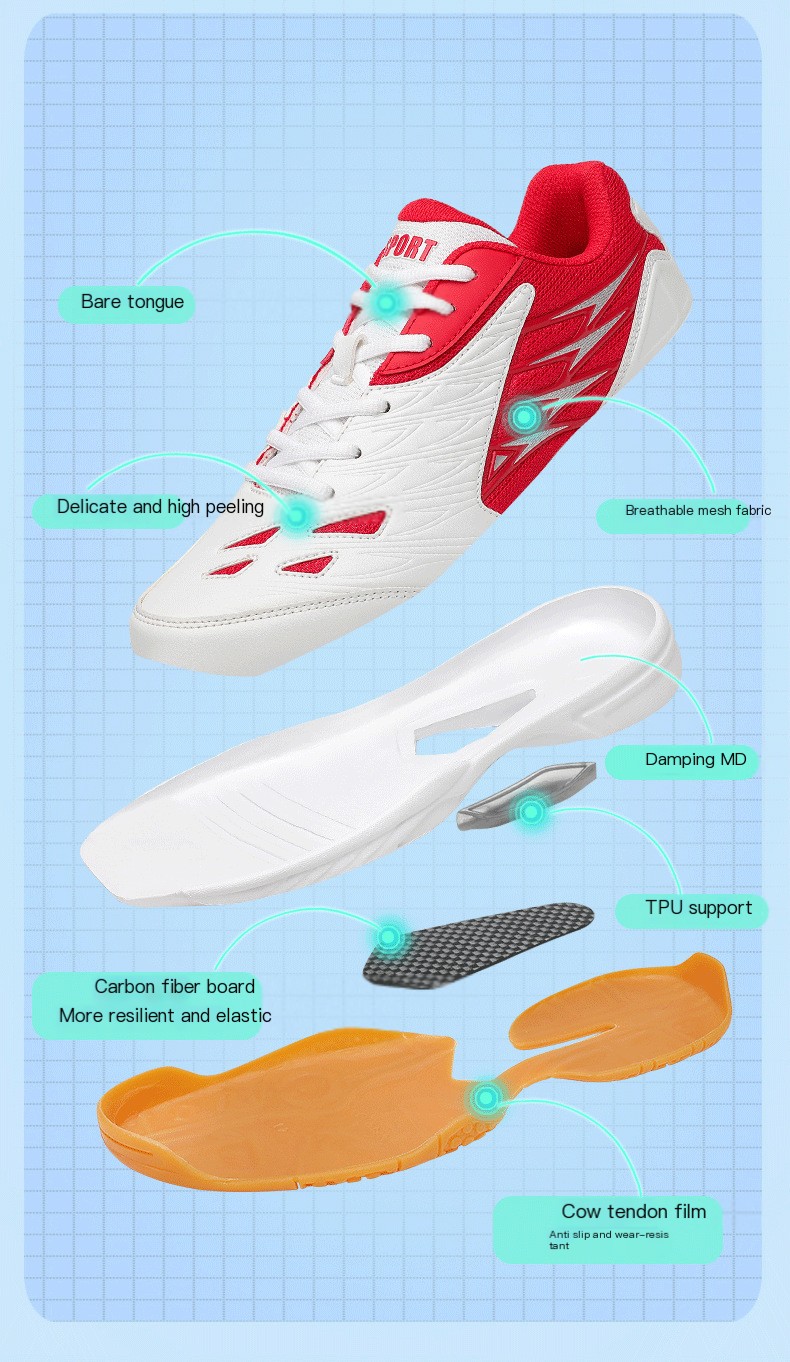 Table Tennis Shoes Cross-border Shopee Amazon Sports Training Large Size Men's Shoes 46 47 Size 48 Competition Feather