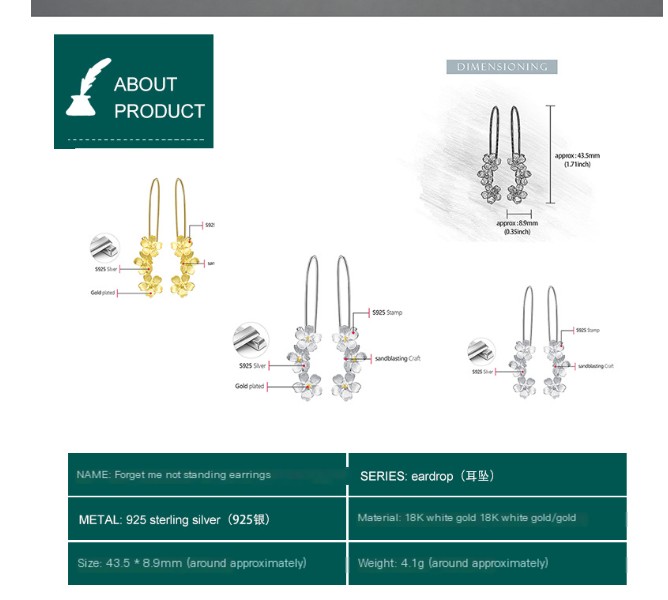 Flower Earrings White