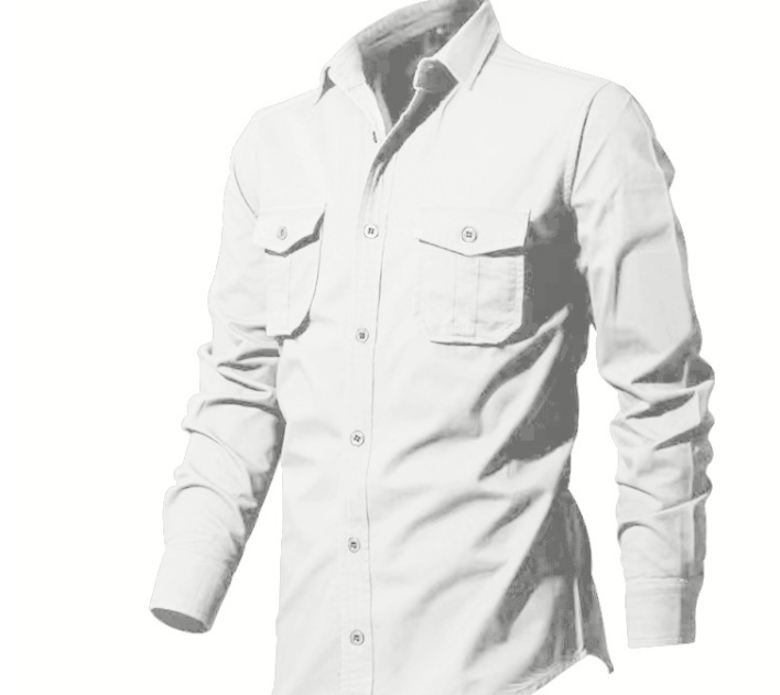 Slim Fit Multi-Pocket Workwear Shirt Image 7