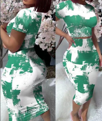 Light Pink Bodycon Two-Piece Set