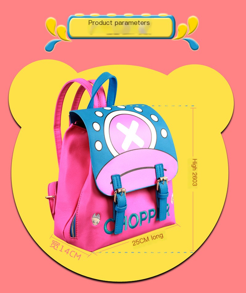 Anime peripheral backpack school bag One Piece Chopper two-dimensional backpack My Neighbor Totoro backpack