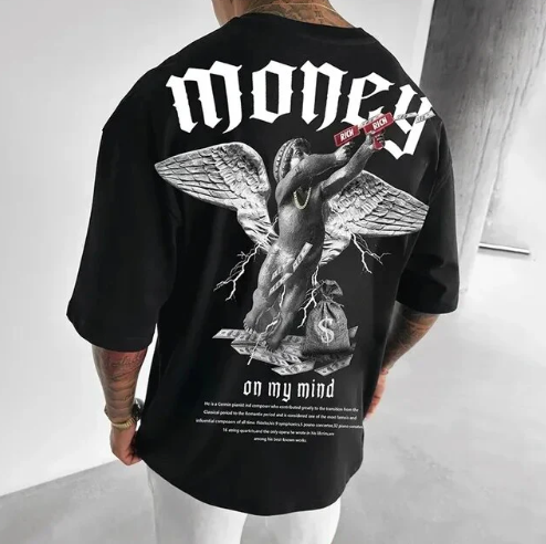 Money Angel Print T-Shirt 3