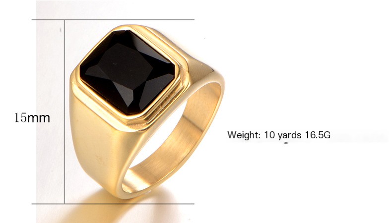 Anillo geométrico para hombre - Imagen 1