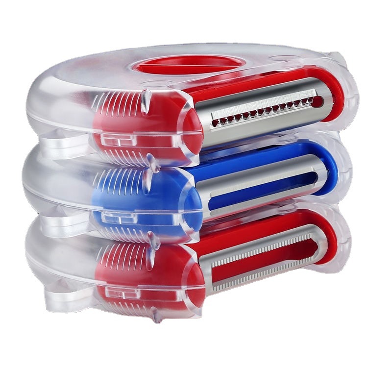 3-in-1 Multi-Function Rotating Fruit Peeler - Green