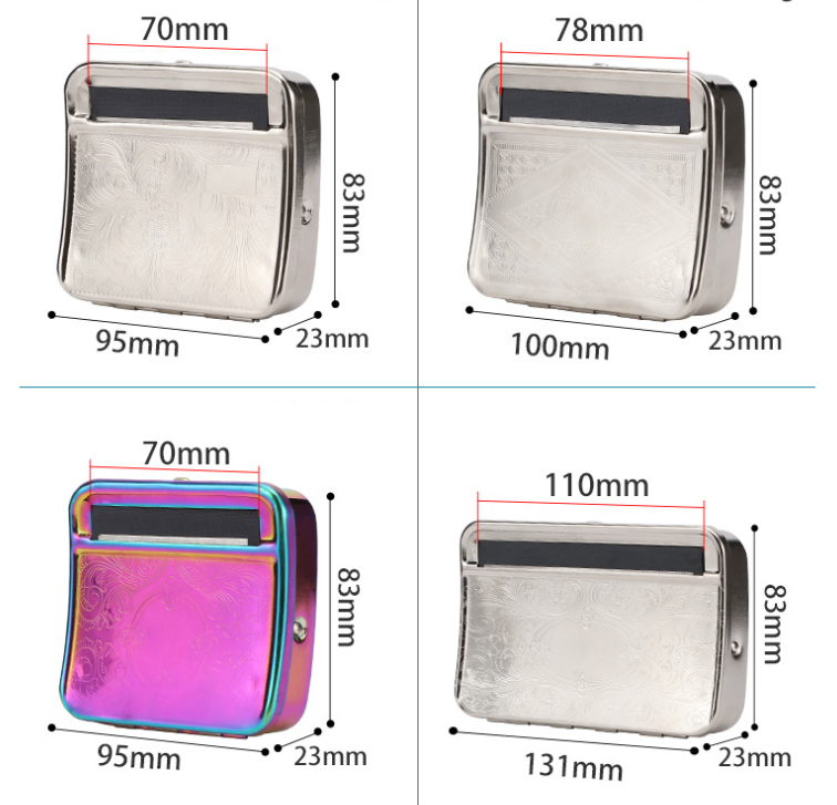 Rolling Box New Metal Machine Tobacco Roller Cigarette Case Manual Smoke Accesoires Gadgets for Men