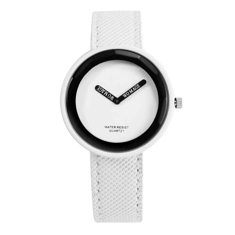 Minimalist Matte Leather Belt Watch - Purple