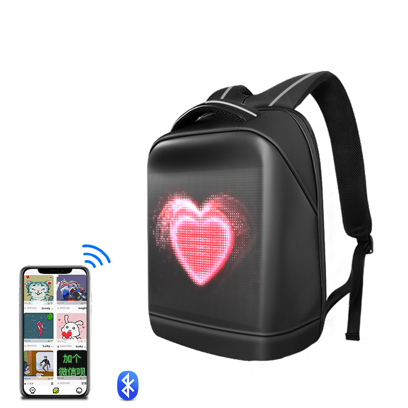 LED Advertising Backpack Front View