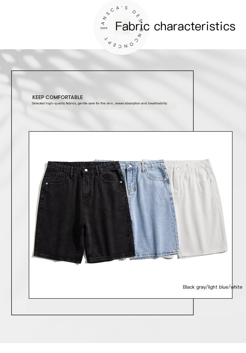 Pantalones cortos vaqueros lavados y desgastados 1