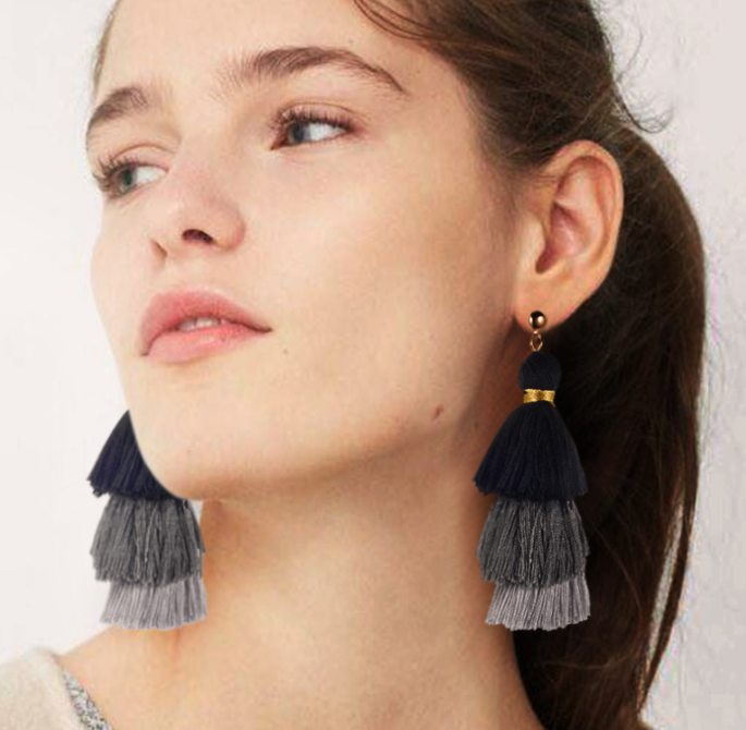 Gradient Tassel Earrings