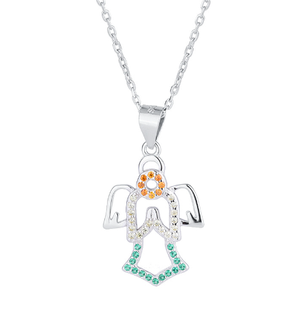 S925 Silver Angel Pendant Image 3