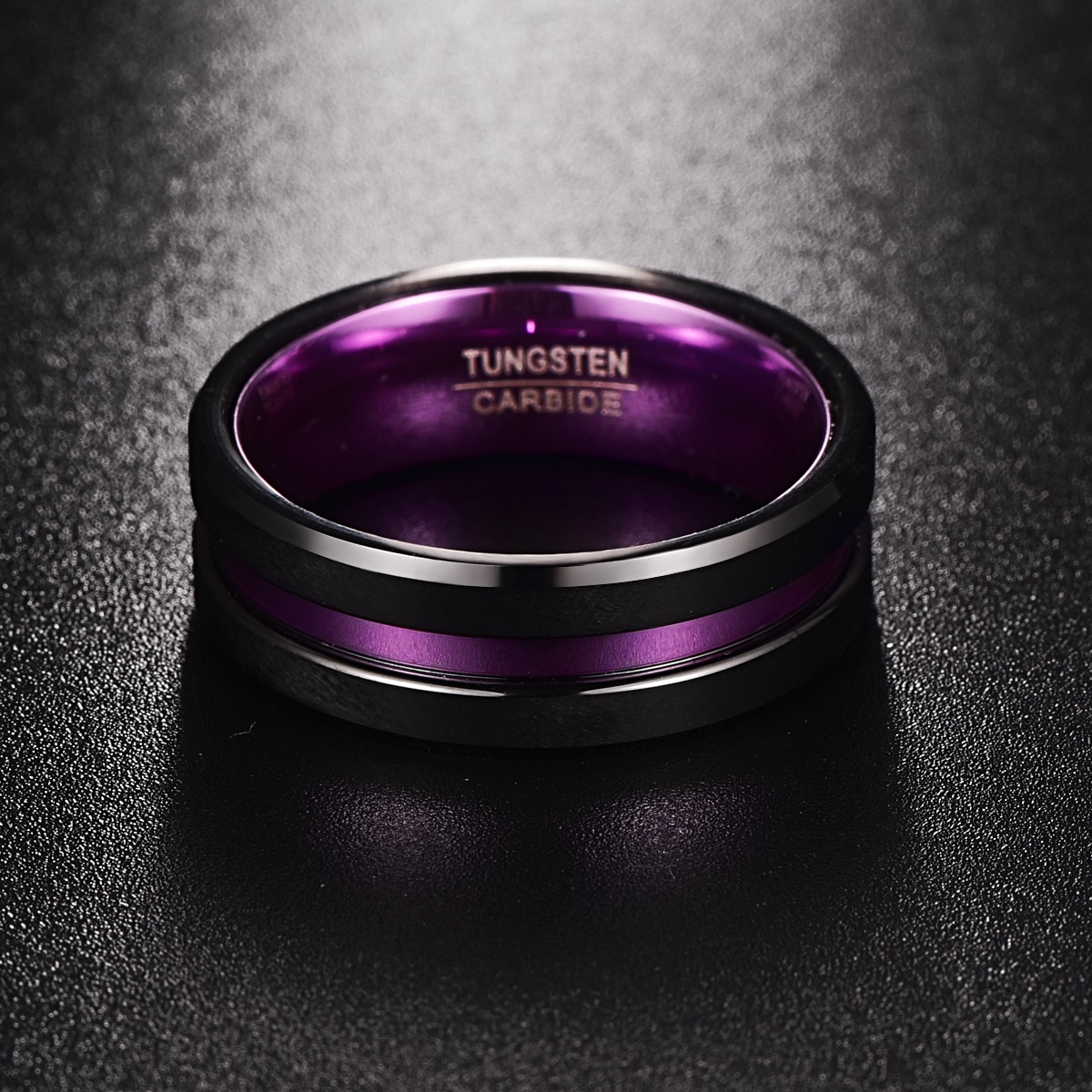 Purple Tungsten Steel Ring