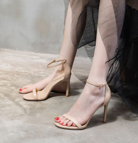 Women's Open Toe Ankle Strap Stiletto Heels 1
