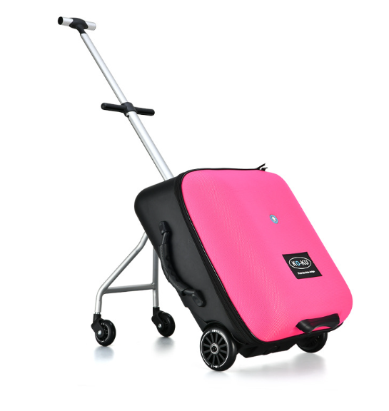Children's suitcase trolley case can sit and ride on travel suitcase migao same lazy suitcase image