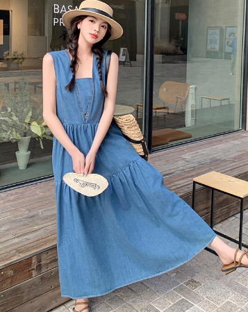 Denim Strap Dress