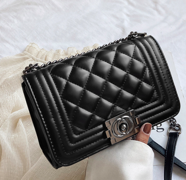 Diamond Chain Bag - Black