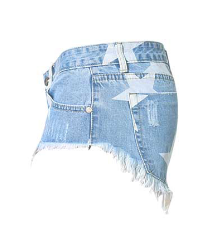 Denim Hot Pants Image 3