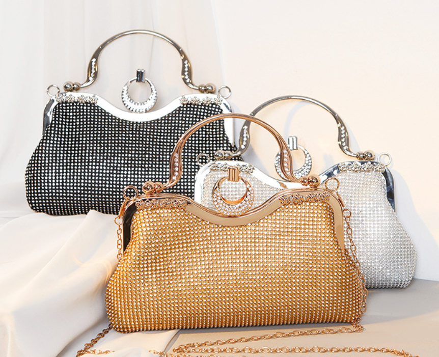 Evening Clutch Bag in Silver