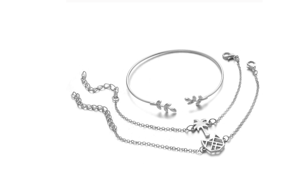Coconut Tree Cat Bracelet - Gold