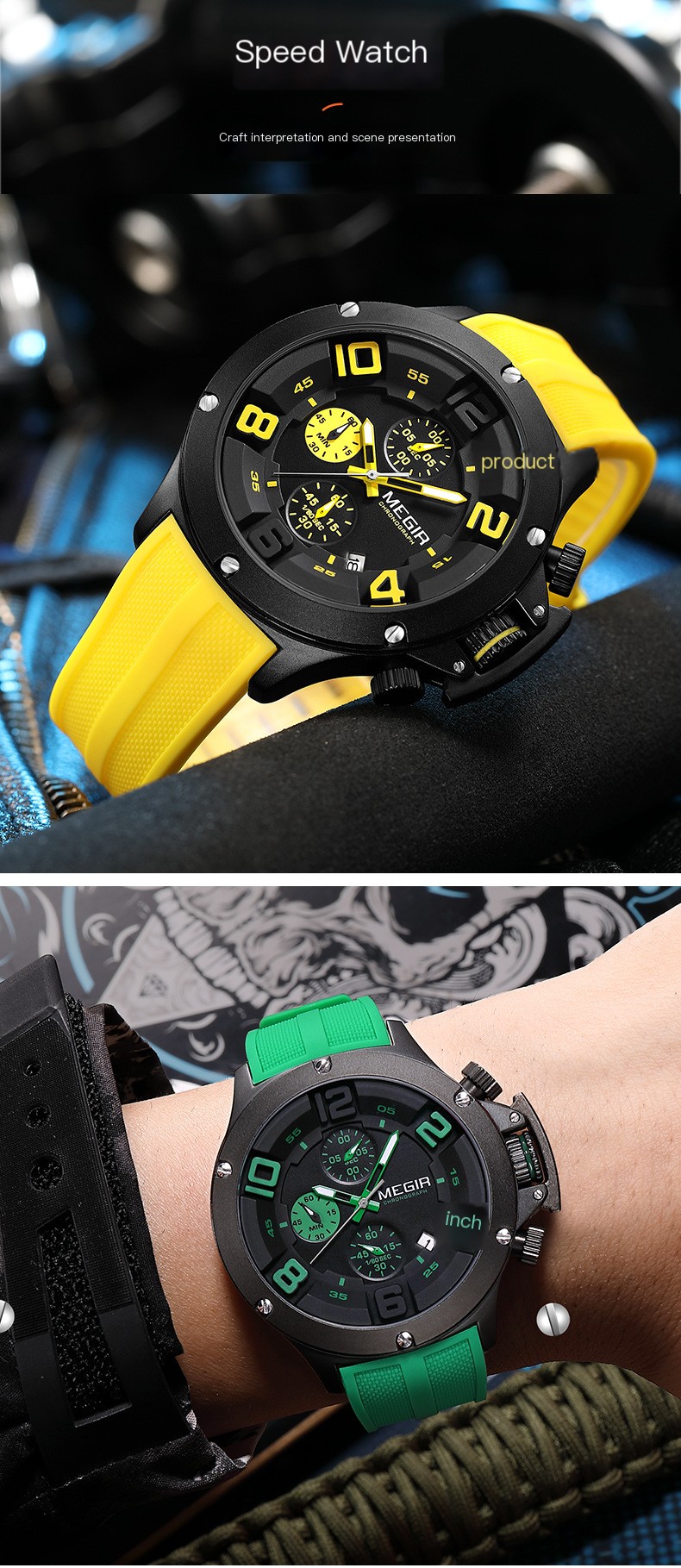 MEGIR Men's Sports Watch Image 10