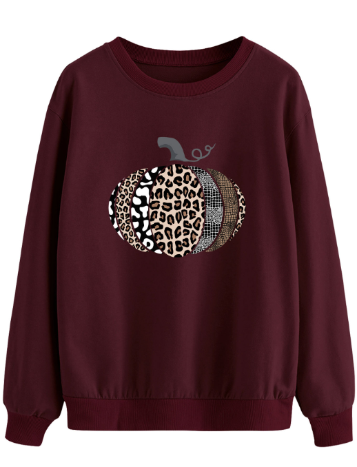 Women's Loose Long-sleeved Printed Hooded Sweatshirt - Image 1