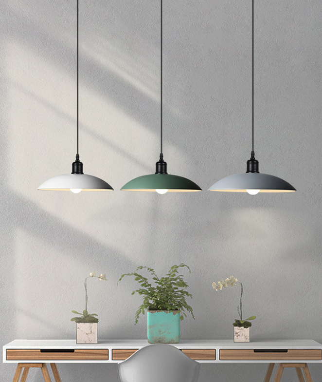 Vintage Wrought Iron Industrial Pendant Light 2