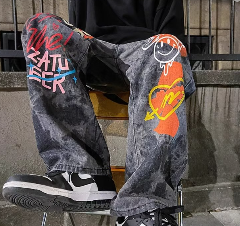 Casual Style Denim Joggers