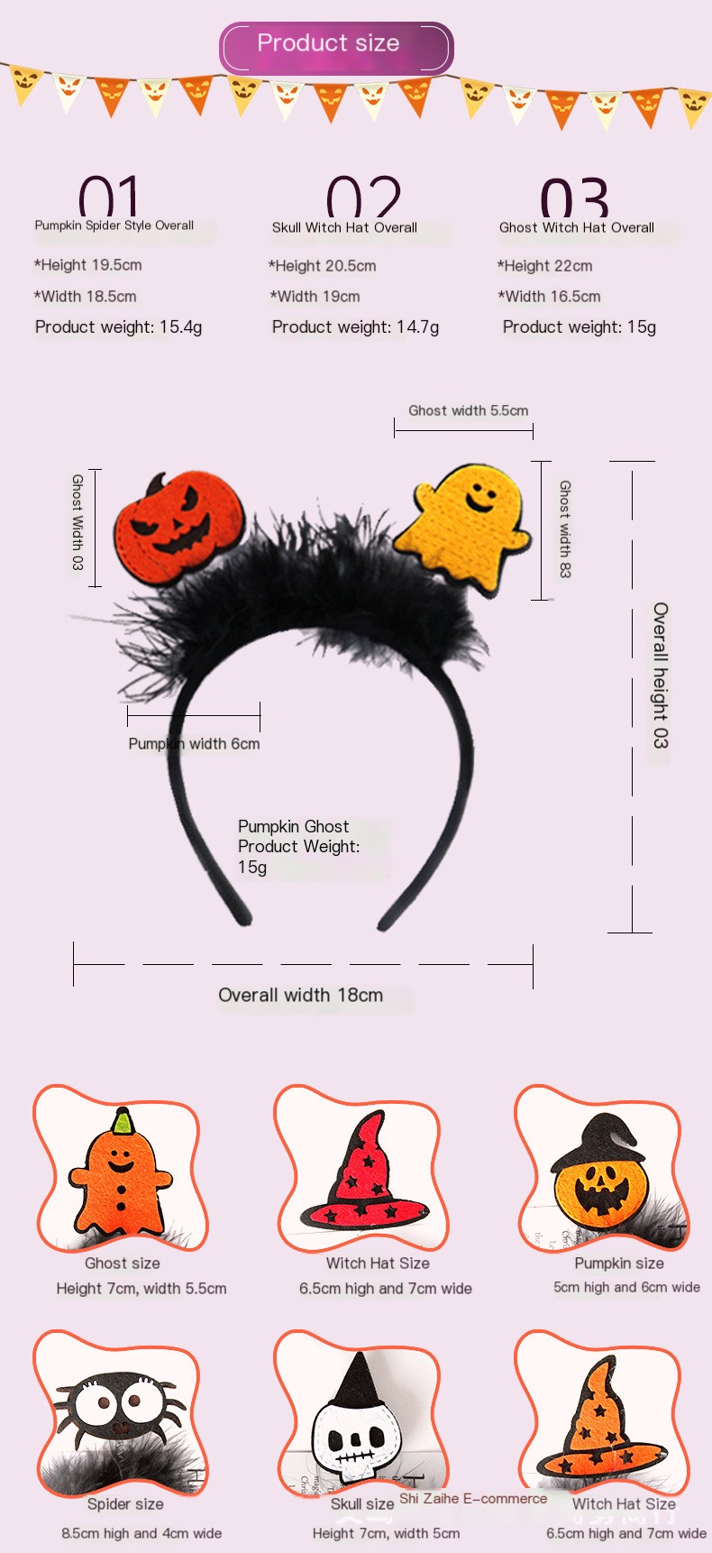Halloween Hair Hoop Options