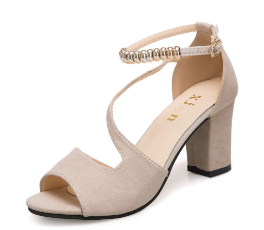 Sandales en Daim à Talons Hauts