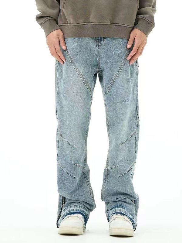 Worn Looking Washed-out Jeans